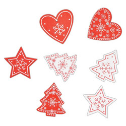 Docrafts Christmas Nordic Wooden Shapes -puukoristeet