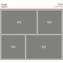 Simple Stories Simple Pages Page Template #9 -sapluuna