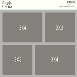 Simple Stories Simple Pages Page Template #11 -sapluuna