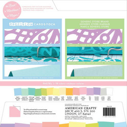 American Crafts Precision Cardstock -kartonkipakkaus, 60 arkkia