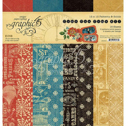 Graphic 45 -paperipakkaus Come One, Come All! Patterns & Solids 12