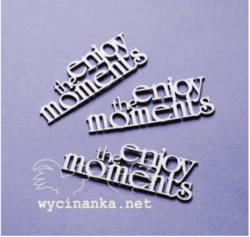 Chipboard tekstileike, enjoy the moments, 3kpl