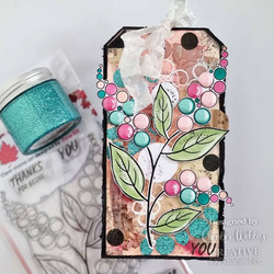 Woodware leimasin Bubble Bloom Ellie