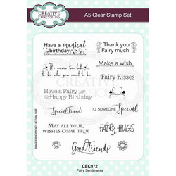 Creative Expressions Fairy Sentiments -leimasin