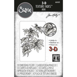 Sizzix 3-D Texture Fades kohokuviointikansio Mini Poinsettia
