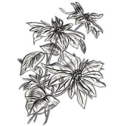Sizzix 3-D Texture Fades kohokuviointikansio Mini Poinsettia
