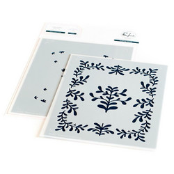 Pinkfresh Studio sapluunasetti Sweet Leaves Frame, A2