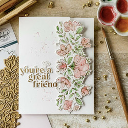 Pinkfresh Studio stanssi Charming Floral Border