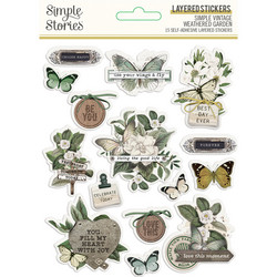 Simple Stories Layered Stickers -tarrat Simple Vintage Weathered Garden