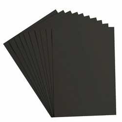 Florence Cardstock -paperi, sileä, A4, 10 kpl, musta, 216 g