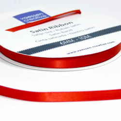 Vaessen Creative satiininauha, 6 mm, punainen
