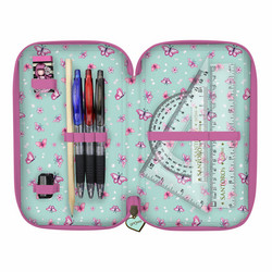 Gorjuss Pencil Case Triple Zip Filled Cherry Blossom -setti
