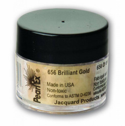 Jacquard Pearl Ex -pigmenttijauhe, sävy Metallics, Brilliant Gold