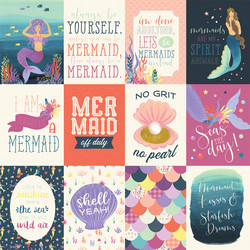Echo Park Mermaid Dreams skräppipaperi 3x4 Journaling Cards