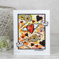 Woodware leimasin Love Mail