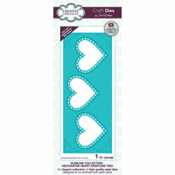 Creative Expressions stanssi Slimline Decorative Heart Aperture Trio