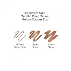 Spectrum Noir Metallic Paint Markers -tussit, sävy Copper
