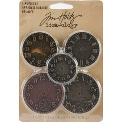 Tim Holtz Idea-Ology Metal Clock Faces -koristeet