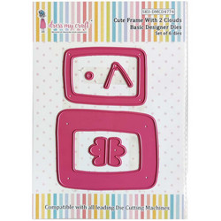 Dress My Craft stanssi Cute Frame With 2 Clouds