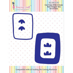 Dress My Craft stanssi Cute Frame With 4 Clouds