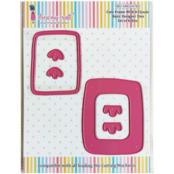Dress My Craft stanssi Cute Frame With 4 Clouds