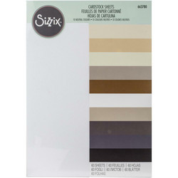 Sizzix Textured Cardstock -pakkaus, Neutrals, 60 arkkia