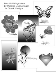 Gina K. Designs leimasin Beautiful Wings