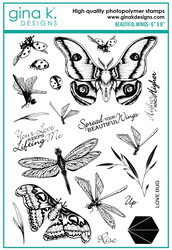 Gina K. Designs leimasin Beautiful Wings