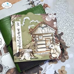 Elizabeth Craft Designs Art Journal stanssi Water Background