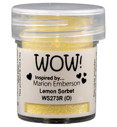 Wow! Embossing Glitters -kohojauhe, sävy Lemon Sorbet by Marion Emberson (R,T)