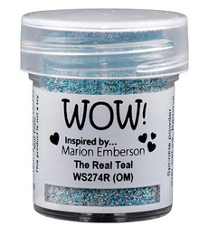 Wow! Embossing Glitters -kohojauhe, sävy The Real Teal by Marion Emberson (R,OM)