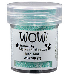 Wow! Embossing Glitters -kohojauhe, sävy Iced Teal by Marion Emberson (R,T)
