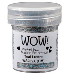 Wow! Embossing Glitters -kohojauhe, sävy Teal Lustre by Marion Emberson (X,OM)