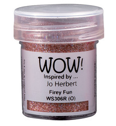 Wow! Embossing Glitters -kohojauhe, sävy Firey Fun by Jo Herbert (R,O)
