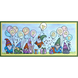 Stampendous Slim Gnome Birthday -leimasin