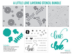 Gina K. Designs Stencil Bundle -setti A Little Love