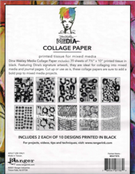 Dina Wakley Media Collage Tissue -paperipakkaus Painted Marks