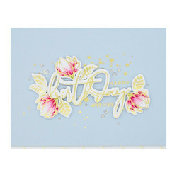 Spellbinders Glimmer Hot Foil -kuviolevy ja stanssi Magnolia Bouquet