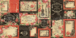 Graphic45 Love Notes Journaling & Ephemera Cards -leikekuvat