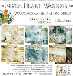 Craft O'clock paperipakkaus Silver Heart Warrior, 12