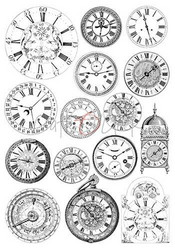 Craft O'clock Mixed Media Universal, Clocks & Labels -kuultopaperit