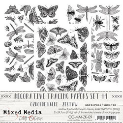 Craft O'clock Mixed Media Universal, Insects -kuultopaperit