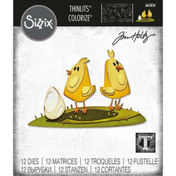 Sizzix Thinlits stanssi Papercut Chicks Colorize