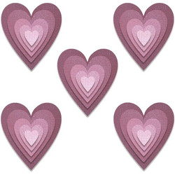 Sizzix Thinlits stanssi Stacked Tiles Hearts