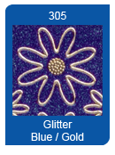 Ääriviivatarra, Numerot, glittersininen