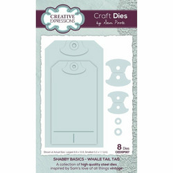 Creative Expressions stanssi Shabby Basics Whale Tail Tag