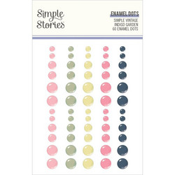 Simple Stories Enamel Dots -tarrat Simple Vintage Indigo Garden