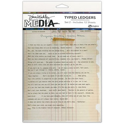 Dina Wakley Typed Ledgers 2 -paperipakkaus
