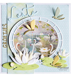Marianne Design korttikuvat Spring Wishes, Swans