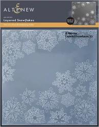 Altenew 3D kohokuviointikansio Layered Snowflakes